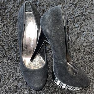 Society 86 Rhinestone Black Heels